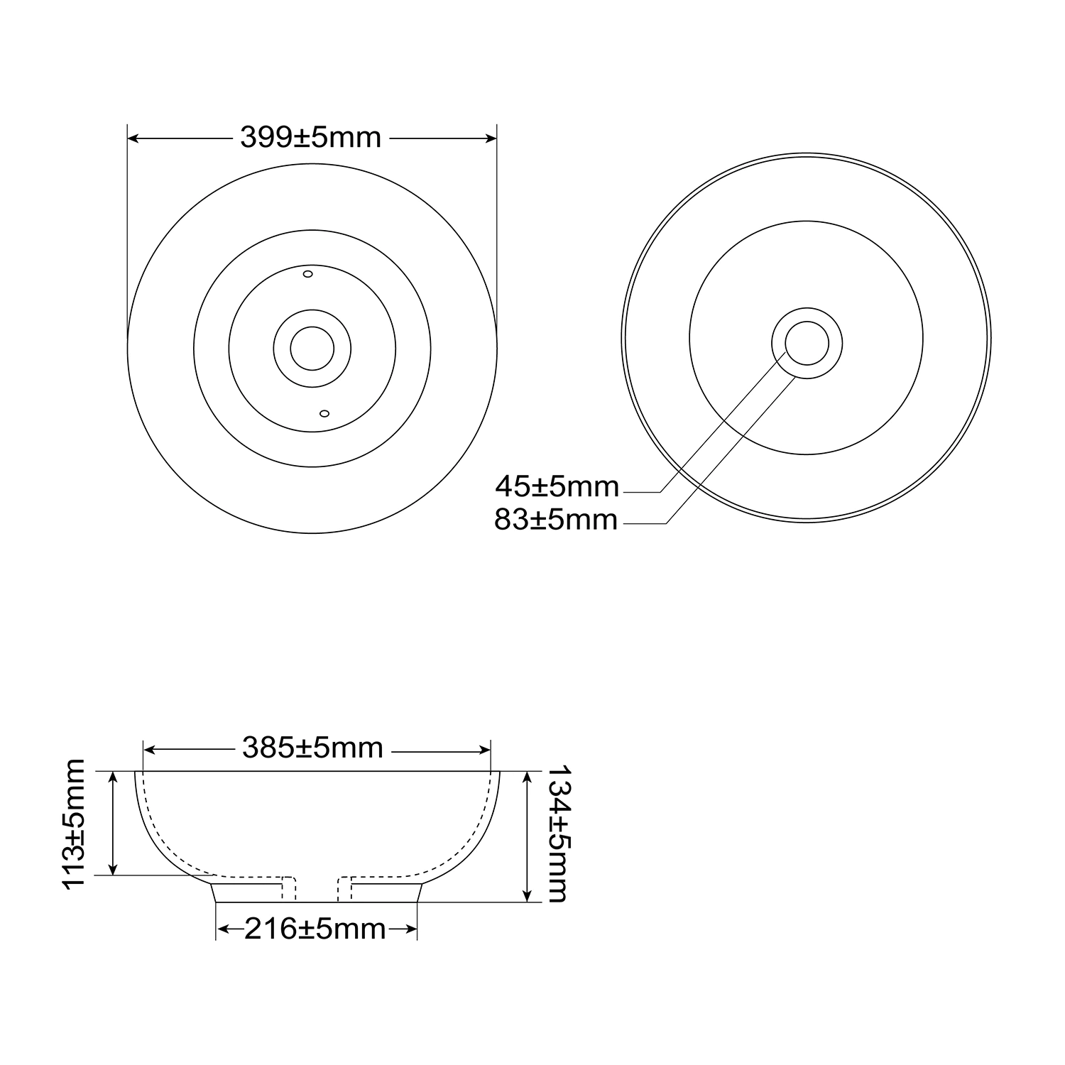 matte colored ceramic 15-3/4'' vessel sink dimension